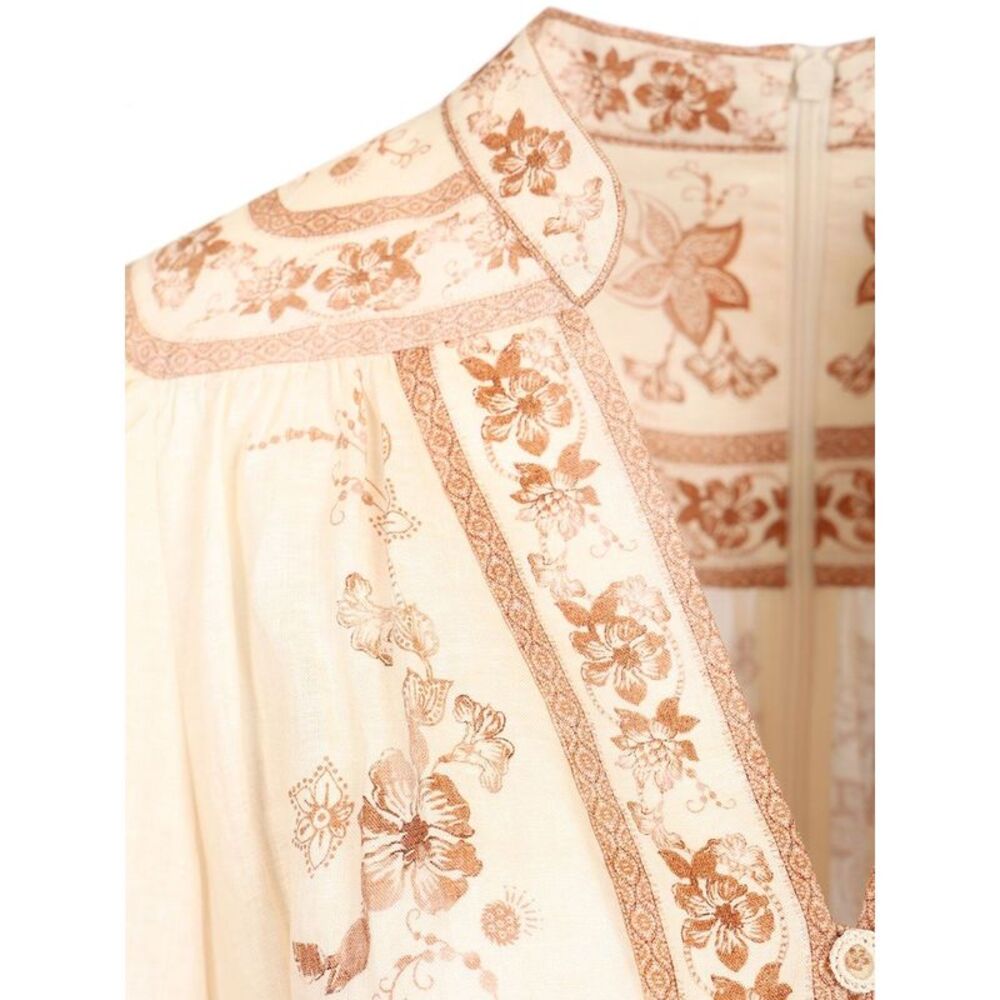 Zimmermann Women Indra Plunge Midi Dress - Picture 6 of 7